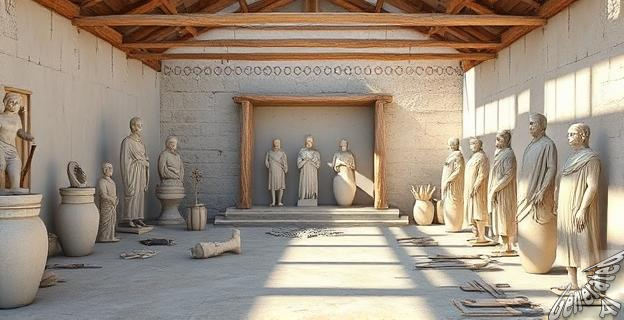Un taller de escultura en la isla de Paros