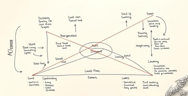 Un croquis dibujado a mano por Christopher Nolan