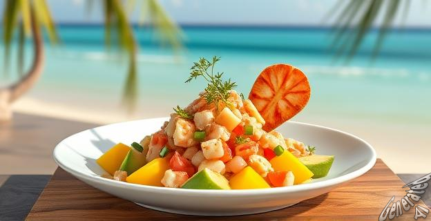 Tartar de mango, aguacate y langostinos en 15 minutos