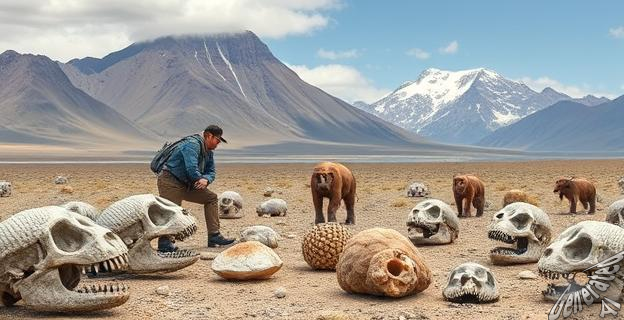 fósiles de dinosaurios y otros seres vivos del Cretácico