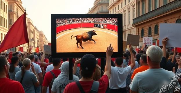 À Punt emitió una corrida de toros de 1997 durante las manifestaciones