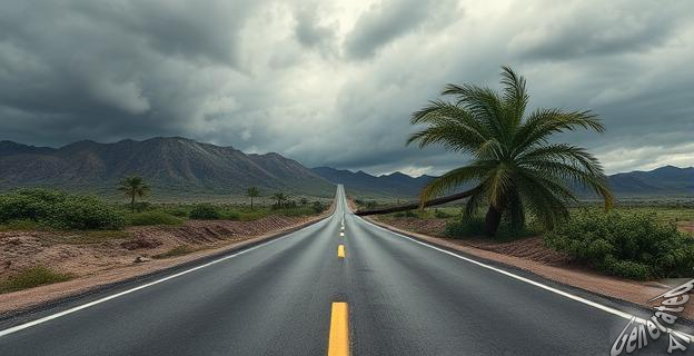 Se han producido desprendimientos en carreteras de Gran Canaria y Tenerife, y una palmera se ha caído en Gáldar.