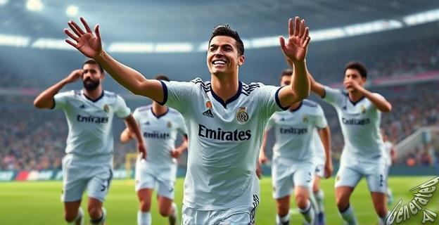 Cristiano Ronaldo anotó tres goles en los minutos 44, 63 y 68