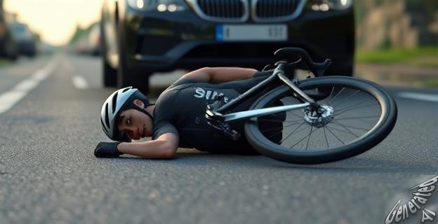 El ciclista murió cuando era trasladado al hospital
