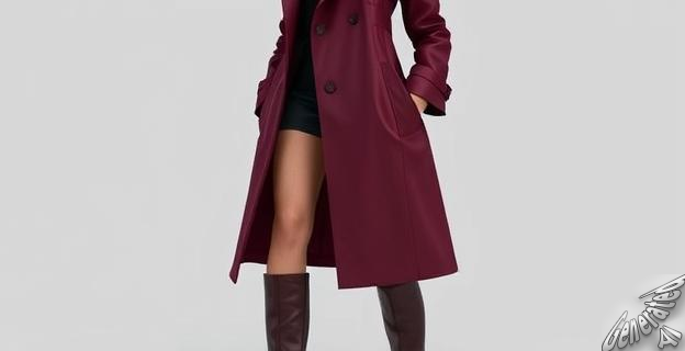 La gabardina burdeos de Stradivarius cuesta 27,99 euros