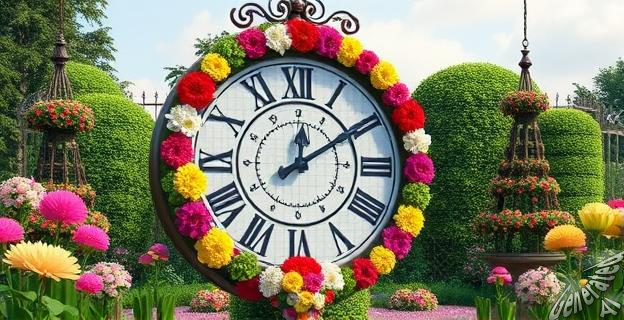 El reloj floral de A Coruña tiene un diámetro de 5 metros