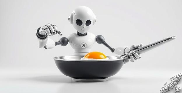 Un robot puede aprender a voltear un huevo en 1,5 segundos