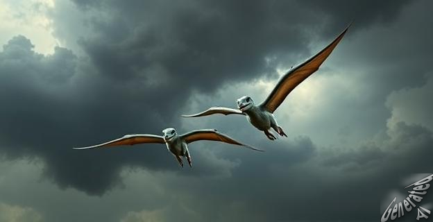 Los pterosaurios murieron volando durante una tormenta del Jurásico