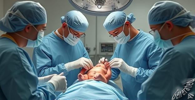 La ligadura quirúrgica del ductus arterioso persistente fue el método utilizado para corregir la malformación cardíaca en el bebé prematuro