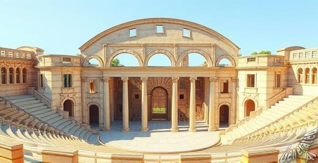 Los romanos utilizaron contrafuertes semicirculares para contener la presión del terreno en la estructura de sus teatros