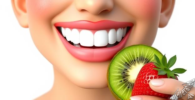 Las fresas contienen ácido málico, un blanqueador dental natural