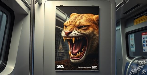 La campaña utiliza carteles en el transporte público para denunciar la explotación animal