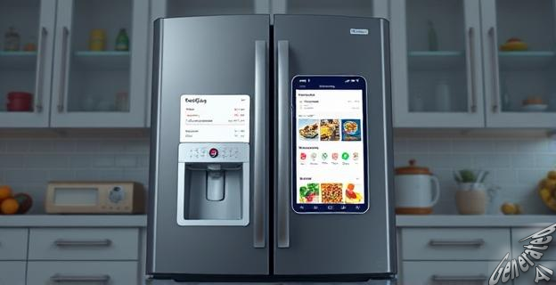La pantalla de la nevera se integra en el ecosistema doméstico con una interfaz unificada y funciones como AI Vision Inside