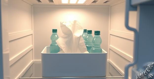 Colocar botellas de plástico dentro de una caja de pañuelos vacía para mantenerlas organizadas y accesibles