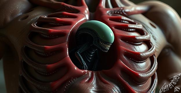 La escena del bebé xenomorfo saliendo del pecho de Kane