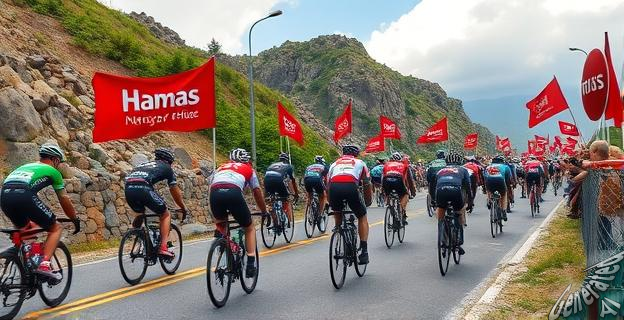 La etapa reina se vio interrumpida por manifestantes pro Hamás