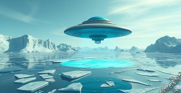 Un lago o estanque inusualmente simétrico