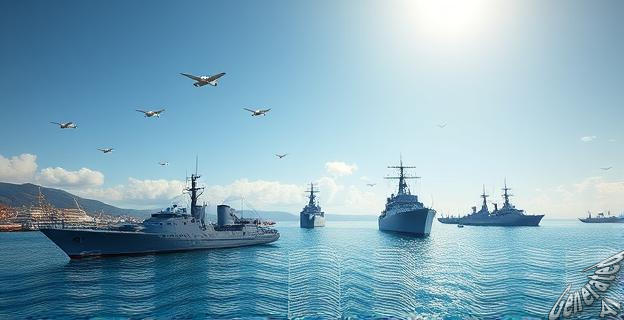 Un millar de militares y agentes han participado en la exhibición naval