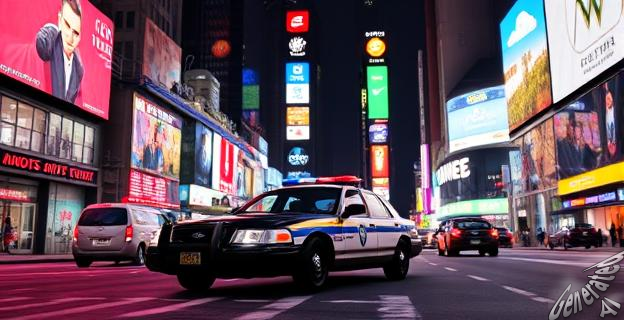 Un Ford Crown Vic restaurado para parecerse al Vapid Police Cruiser de GTA IV