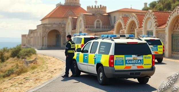 La Guardia Civil ha desplegado decenas de vehículos y agentes para evitar la entrada de ultras violentos