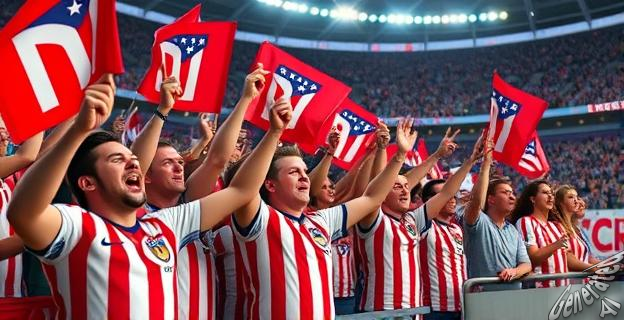 La afición del Atlético celebró con cánticos hacia el Real Madrid
