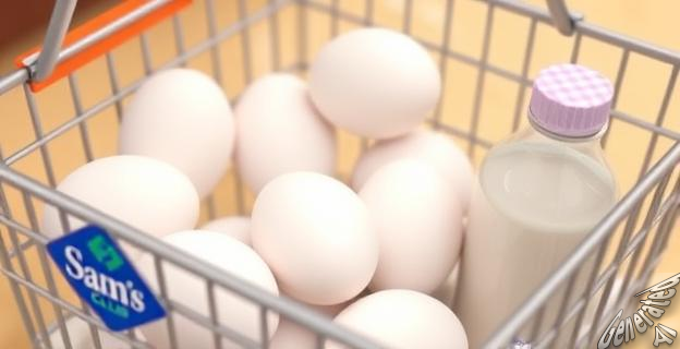 Sam's Club es la opción más barata para comprar huevos, leche y agua