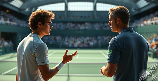 Zverev discutió con el juez de silla por un resto que tocó la red