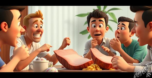 Juan tiene una afición singular con sus amigos: comer jamón