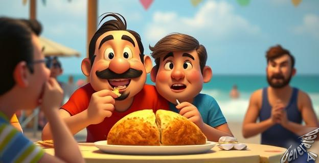 Pelayo y Damián se llevaron trozos casi iguales que Nieves