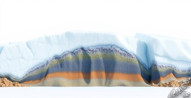 Una capa basal compuesta por hielo mezclado con sedimentos podría alterar la lectura del pasado climático
