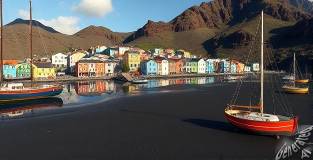 Tazacorte tiene 2 kilómetros de playa de arena negra volcánica