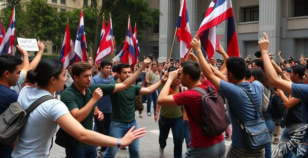 Estudiantes peronistas agredieron a seguidores de Milei en la Universidad de Buenos Aires