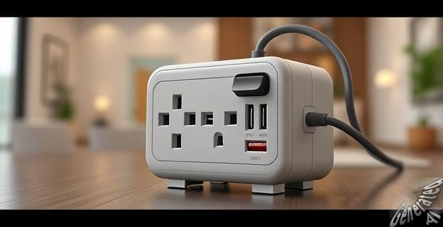 Una regleta cúbica con 3 tomas de corriente y 3 puertos USB que se puede adquirir por poco más de 10 euros.