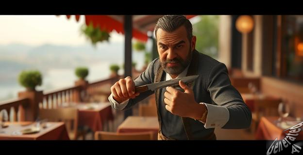 Un hombre fue detenido por amenazar a un trabajador de un restaurante con un cuchillo