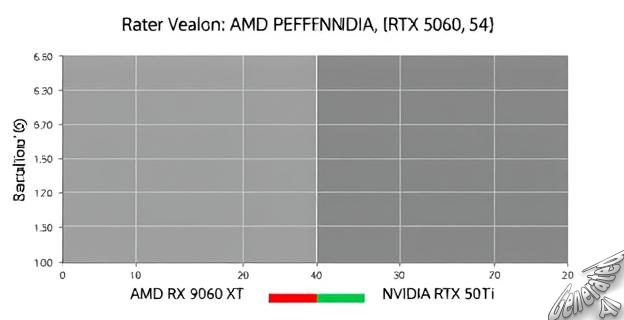 La AMD RX 9060 XT es un 3,8% más lenta que la NVIDIA RTX 5060 Ti en 1080p