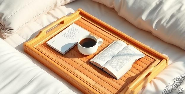 La bandeja para la cama de bambú de Lidl