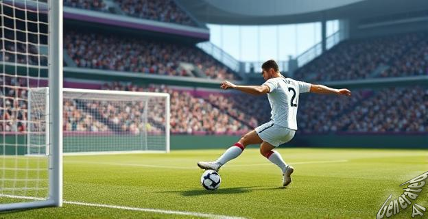 Mbappé lanzó y transformó el penalti