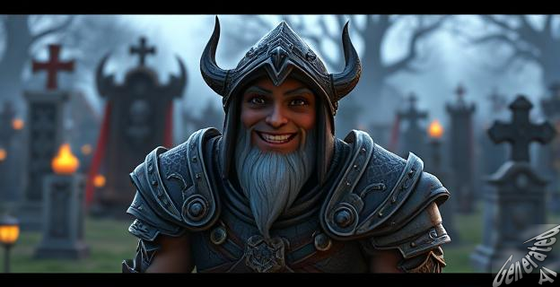 Sir Nicholas Gabaree es un paladín que pide chistes a los jugadores