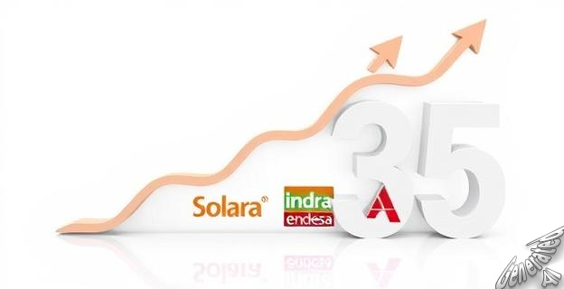 Solaria, Indra, Endesa y Acciona triplican la rentabilidad del Ibex 35