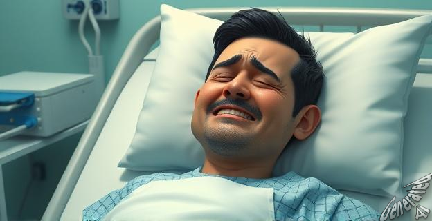 Una úlcera sangrante del estómago