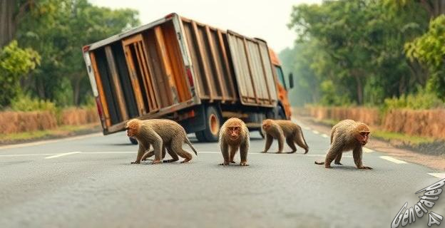 Tres monos Rhesus siguen sueltos