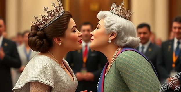 La Reina Letizia saludó a María Adánez con dos besos