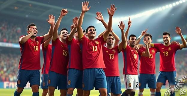 La selección española ganó 0-6 contra Turquía