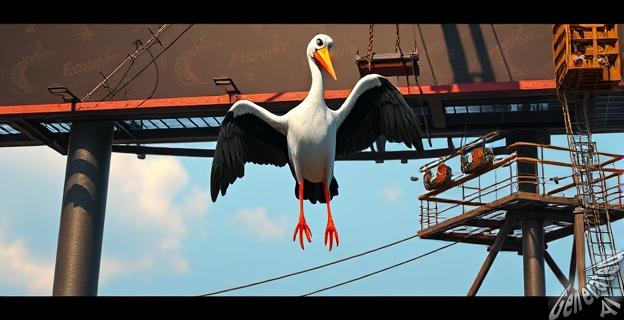 La cigüeña tenía un ala y una pata rotas