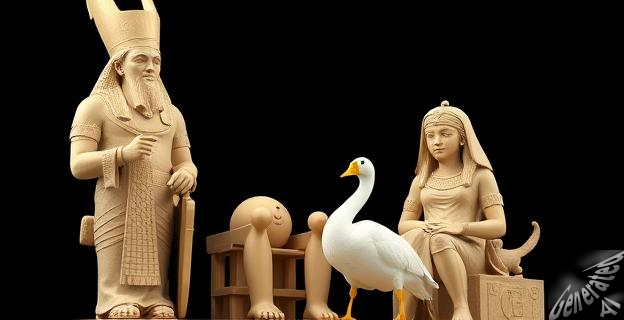 Una estatua familiar de la quinta dinastía