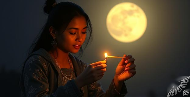 Terelu Campos realizó un ritual nocturno encendiendo una cerilla hacia la luna para tomar decisiones o como forma de rebelión