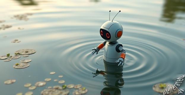 Robots acuáticos comestibles hechos de pienso para peces