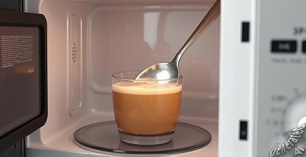 Colocar una cucharilla metálica dentro del vaso