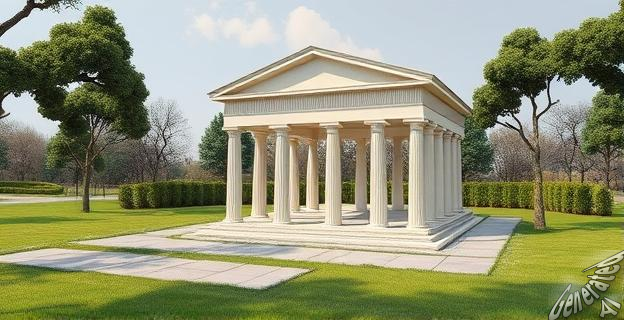 Un templo hecho con tubos de regadío y adoquines