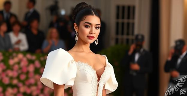 Un vestido blanco de Balmain hecho a medida